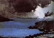 Winslow Homer Storm approaching oil painting artist